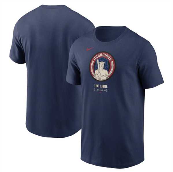 Men's Cleveland Guardians Navy 2024 City Connect Large Logo T-Shirt,We sell and wholesale Men's Cleveland Guardians Navy 2024 City Connect Large Logo T-Shirt on line form chian!